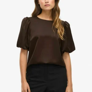 VIELLETTE 2/4 SATIN PUFF TOP - NOOS