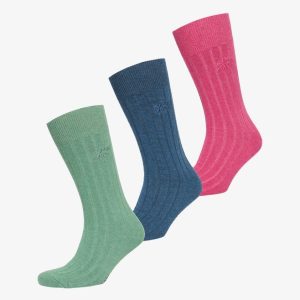 3-pack unisex-strumpor i Organic Cotton med ribbad mudd