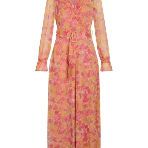 VIEMMA L/S BELT MAXI DRESS/DC/KA