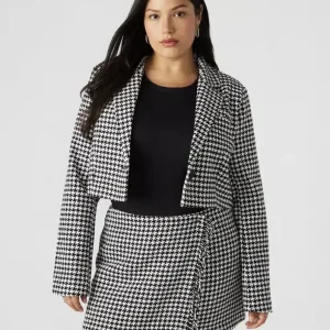Rupi kort blazer svart/vit