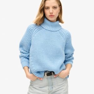 Slouchy Stitch Roll Neck Knit